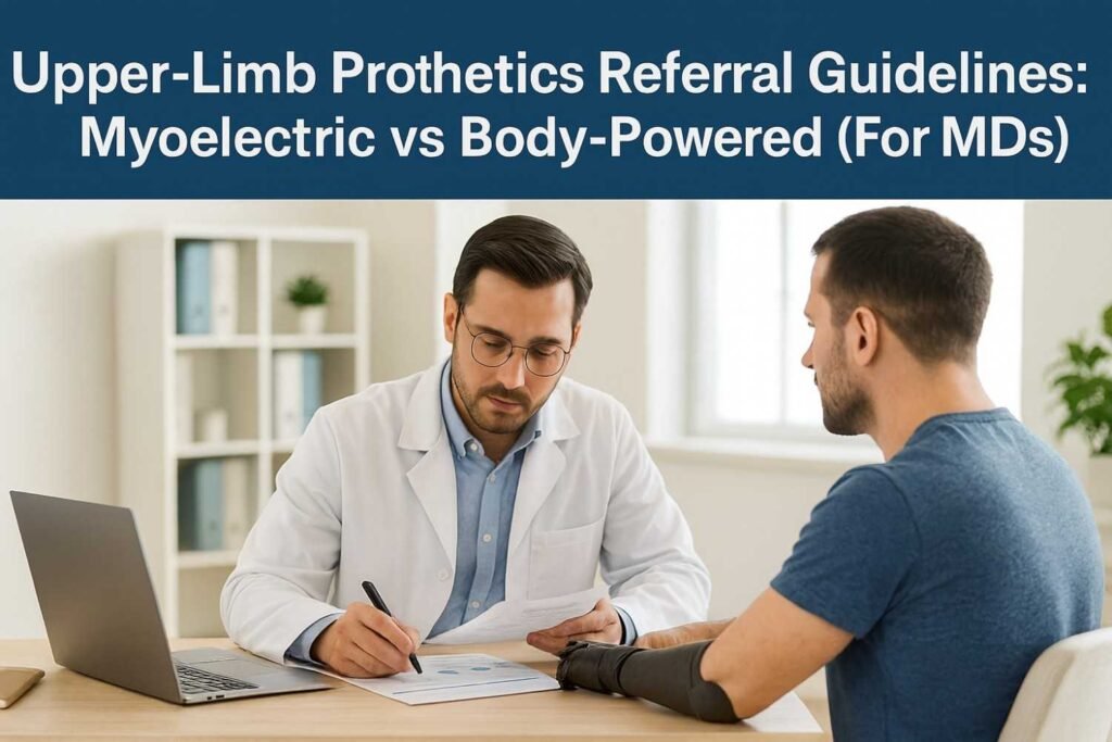 Upper-Limb Prosthetics Referral Guidelines: Myoelectric vs Body-Powered (For MDs)
