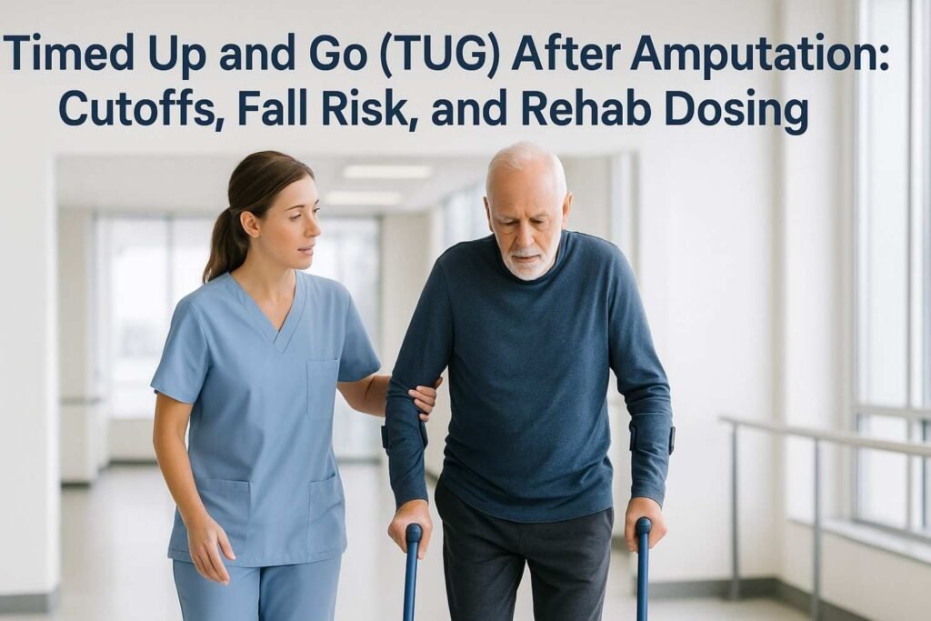 Timed Up and Go (TUG) After Amputation: Cutoffs, Fall Risk, and Rehab Dosing
